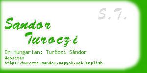 sandor turoczi business card