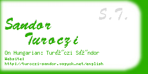 sandor turoczi business card